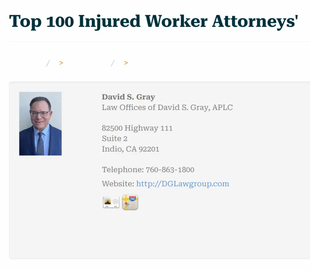 David Gray - Top 100 Injured Worker Attorneys